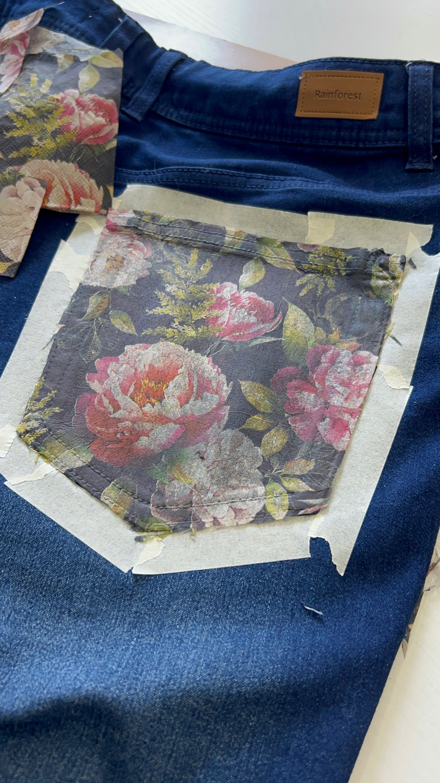 Decora Bolsillo de Jeans con Servilleta