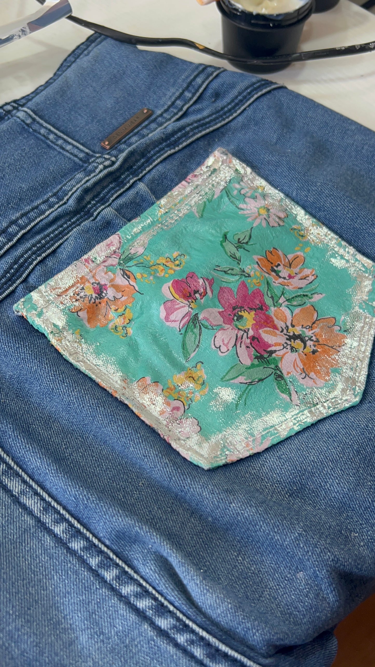 Decora Bolsillo de Jeans con Servilleta