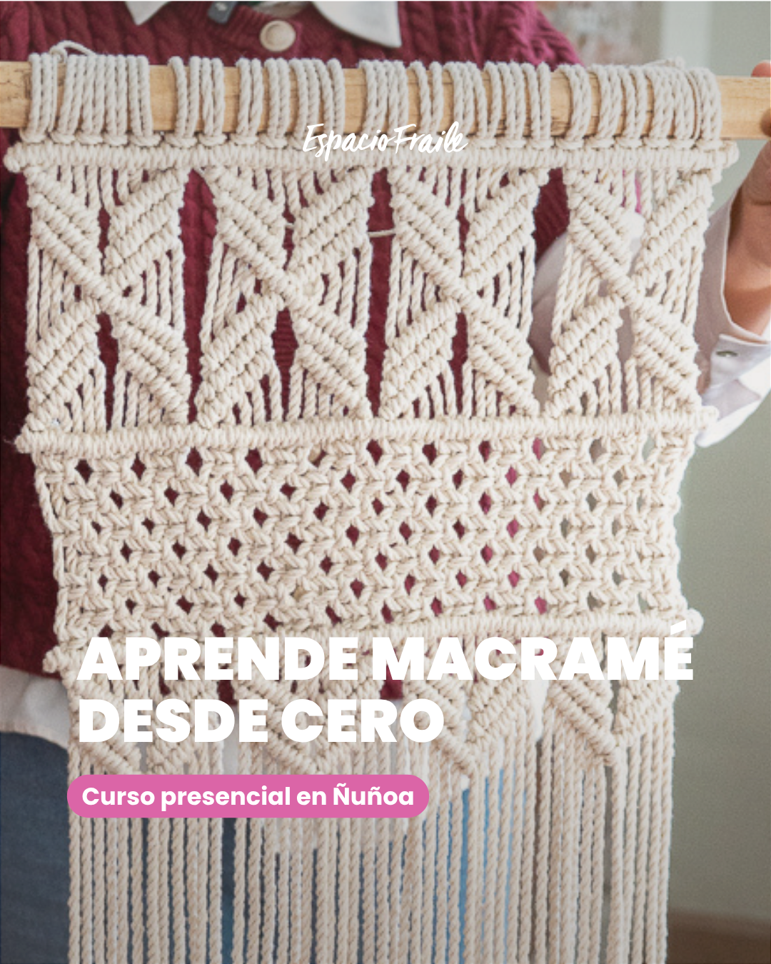 Curso de Macramé en Espacio Fraile, Ñuñoa