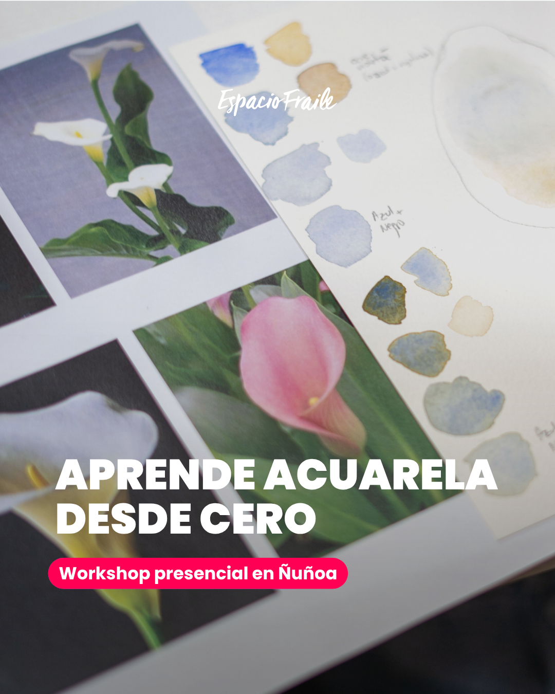 Curso de Acuarela Floral en Espacio Fraile, Ñuñoa