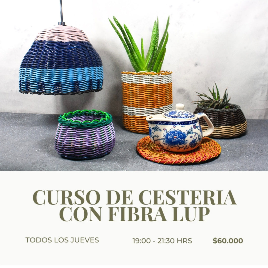 Curso de cestería con fibra lup