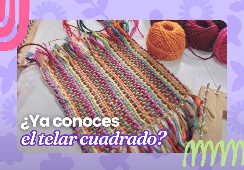 Telar cuadrado: cómo crear tejidos con yute de colores