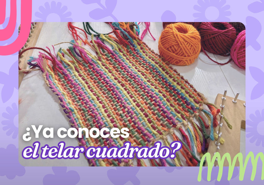 Telar cuadrado: cómo crear tejidos con yute de colores