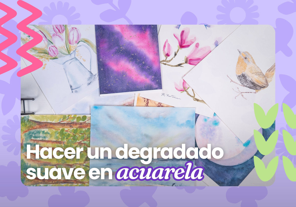 Cómo hacer un degradado suave en acuarela para pintar cielos