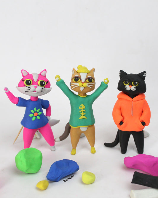 Taller de modelado en plastilina versión gatitos