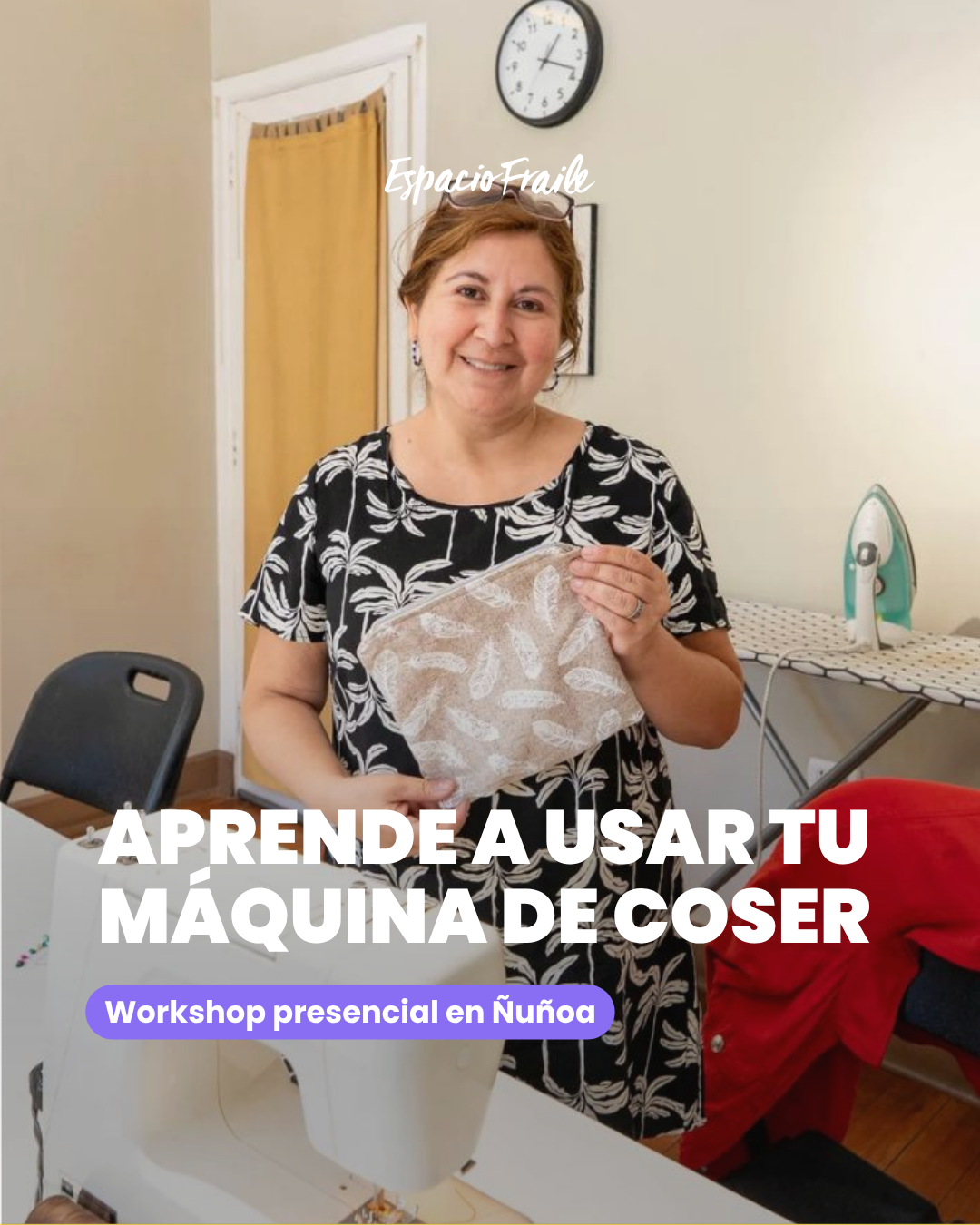 Aprende a usar tu máquina de coser en Espacio Fraile, Ñuñoa