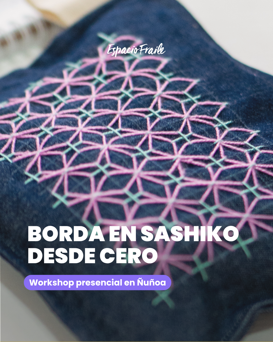 Borda en Sashiko desde cero