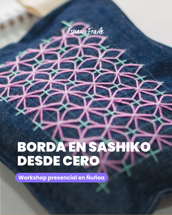Borda en Sashiko desde cero