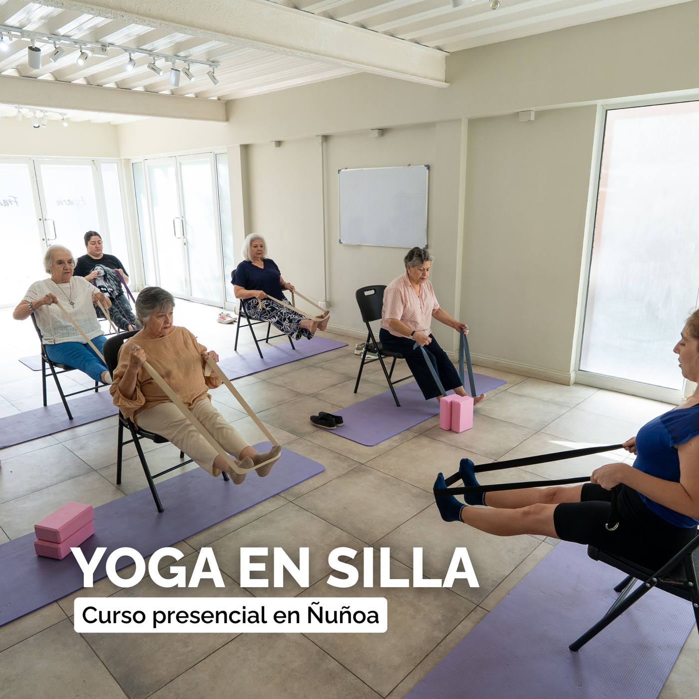 Clases de Yoga en silla en Espacio Fraile, Ñuñoa